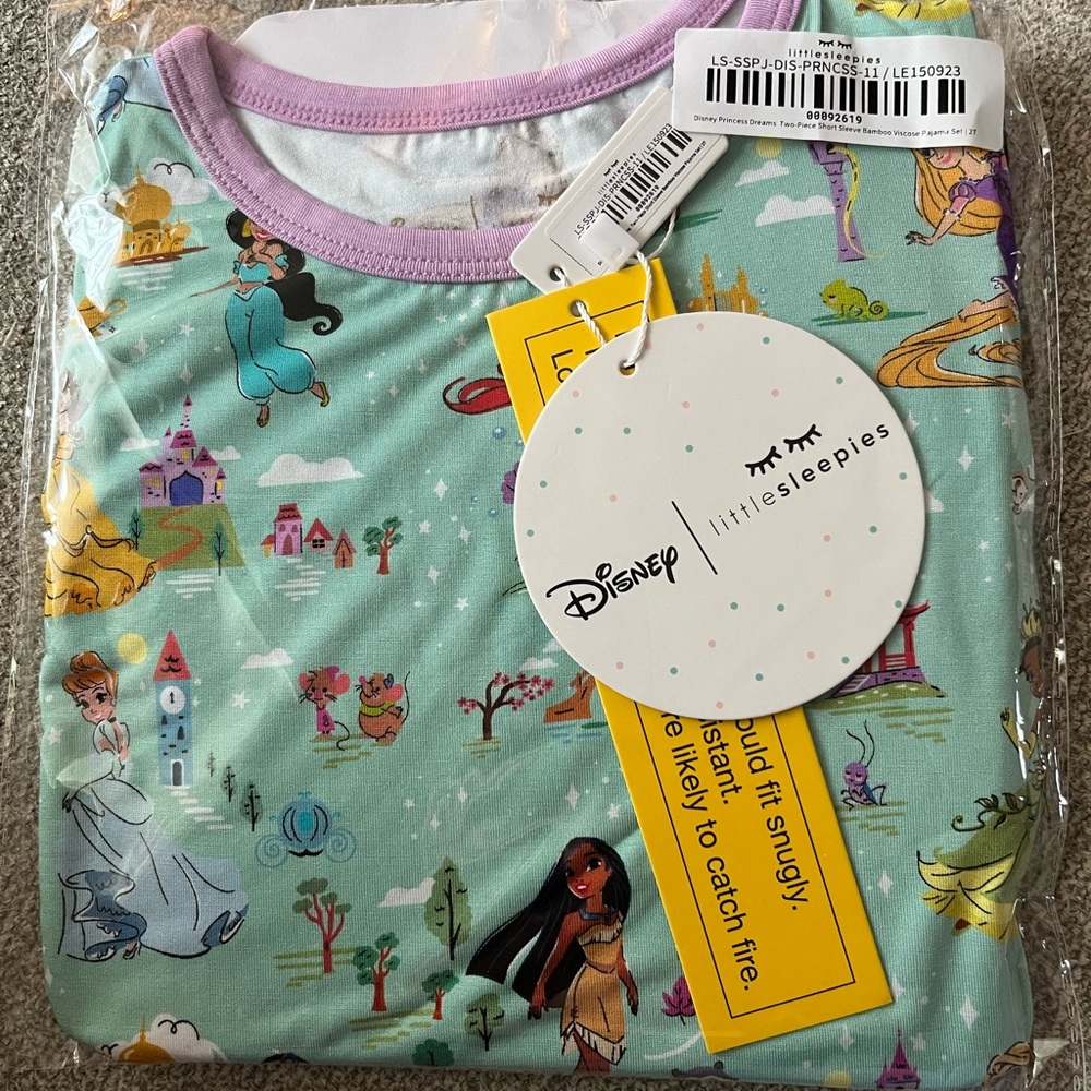 Little Sleepies Disney Princess NWT